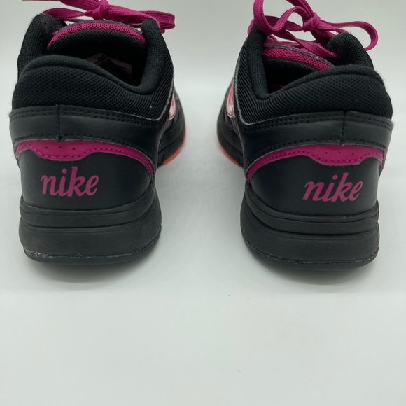 Nike black & pink low top leather trainers sneakers size 5.5 - Picture 3 of 7